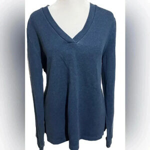 NWT Scotch and soda blue sweatshirt with chambray pleated back size 2